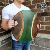 Round Walnut & Epoxy Charcuterie Board Set! Round Walnut & Epoxy Charcuterie Board Set!