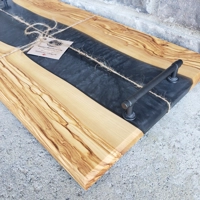 Olive Wood & Resin Charcuterie Board Set! Olive Wood & Resin Charcuterie Board Set!