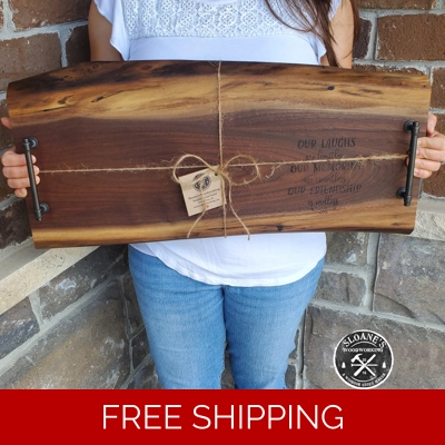 Live Edge Walnut Charcuterie Board Set