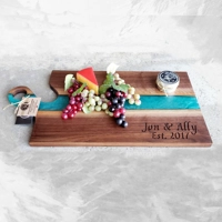 Walnut & Epoxy Charcuterie Board Set! Walnut & Epoxy Charcuterie Board Set!