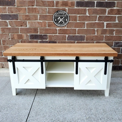 Farmhouse Storage Bench Unit - Contact for Quote