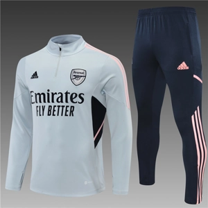 Arsenal pale grey/pink Half Zip Jacket Tracksuit