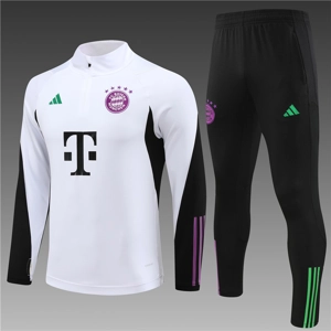 Bayern Munich White Half Zip Jacket Tracksuit