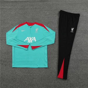 Liverpool Teal/Red Half Zip Jacket Tracksuit