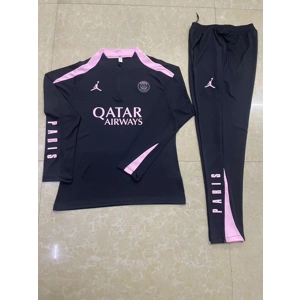 PSG Jordan Paris Saint German Black/Pink Half Zip Jacket Tracksuit