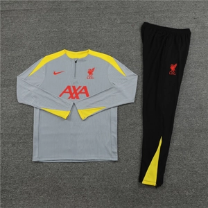 Liverpool grey/yellow Half Zip Jacket Tracksuit