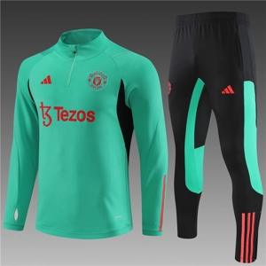 Manchester United Teal Half Zip Jacket Tracksuit