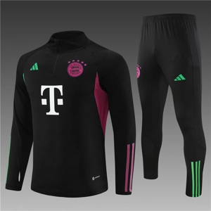 Bayern Munich Black Half Zip Jacket Tracksuit