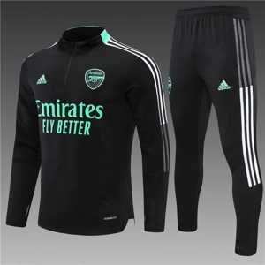 Arsenal Black/teal Half Zip Jacket Tracksuit Gunners
