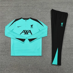 Liverpool Teal/Black Half Zip Jacket Tracksuit