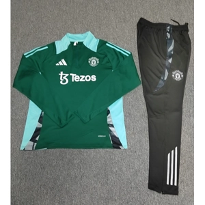 Manchester United Green Half Zip Jacket Tracksuit