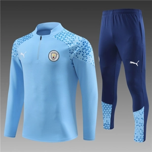 Manchester City Light Blue Half Zip Jacket Tracksuit