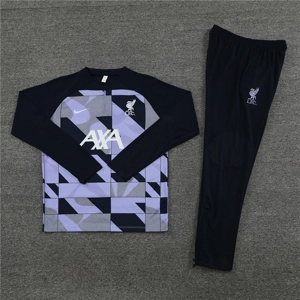 Liverpool Lilac/Black Half Zip Jacket Tracksuit