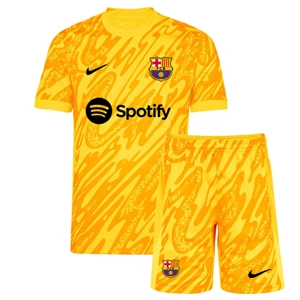 Barcelona Yellow Goalkeeper Replica Personalised Adult Shirt or Kids kit GK keeper
