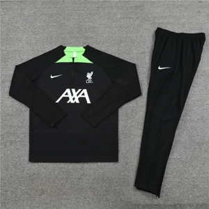 Liverpool Black/Green Half Zip Jacket Tracksuit