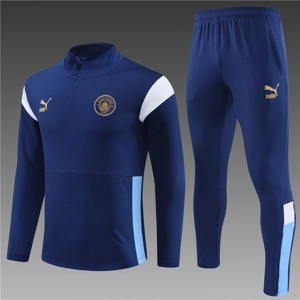 Manchester City DarkBlue/Gold Half Zip Jacket Tracksuit