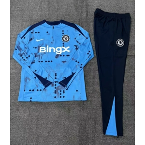 Chelsea Light Blue BingX Digi Half Zip Jacket Tracksuit