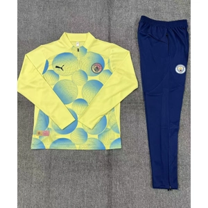Manchester City Yellow Half Zip Jacket Tracksuit