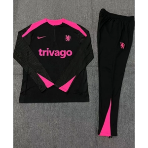 Chelsea Black/Pink Trivago Half Zip Jacket Tracksuit