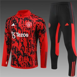 Manchester United Red/Black Half Zip Jacket Tracksuit