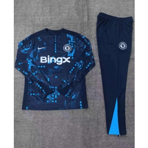 Chelsea Dark Blue BingX Digi Half Zip Jacket Tracksuit
