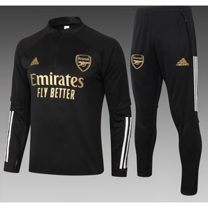 Arsenal Black/Gold Half Zip Jacket Tracksuit Gunners