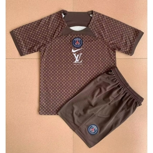 PSG Designer LV Brown Replica personalised Shirt