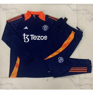 Manchester United Blue/Orange Half Zip Jacket Tracksuit man Utd