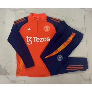 Manchester United Orange Half Zip Jacket Tracksuit man Utd