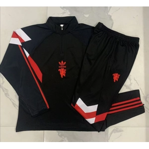 Manchester United classic red/black Half Zip Jacket Tracksuit man Utd