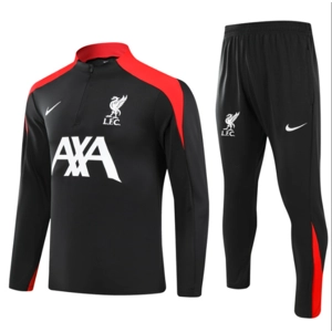 Liverpool Black/Red Half Zip Jacket Tracksuit