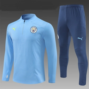 Manchester City Light Blue Half Zip Jacket Tracksuit Man City