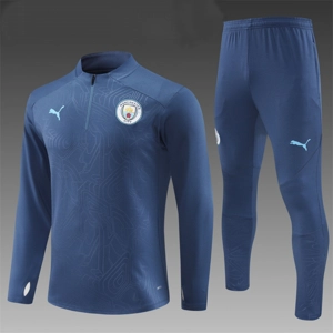 Manchester City Navy Blue Half Zip Jacket Tracksuit Man City