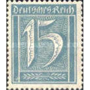 1921   15Pfg. greenish blue