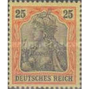1905   25Pfg. orange/black