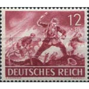 1943  12+8 Pfg.  carmine red  Mint Hinged