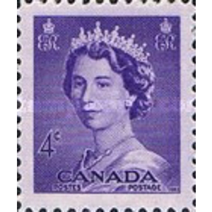 1953 Canada 4 cents used