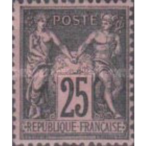 1877 France 25 Cen, BLK