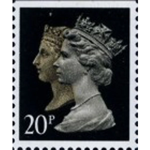 G..B. 1990 20 P USED Imperforated Top