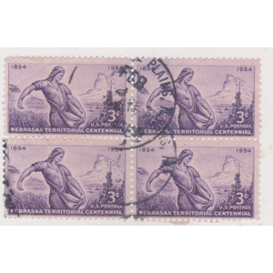 1954  USA  3  cents  used