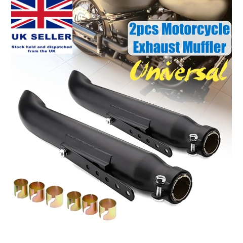 Custom Retro Slash-Cut Exhaust for Honda Yamaha Kawasaki Suzuki