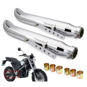 Custom Retro Slash-Cut Exhaust for Honda Yamaha Kawasaki Suzuki UK STOCK
