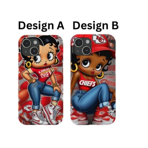 Betty Boop's Chief Charm: Kansas City Fans Cell Phone Cases - A Stylish Score for Female fans Betty Boop's Chief Charm: Kansas City Fans Cell Phone Cases - A Stylish Score for Female fans