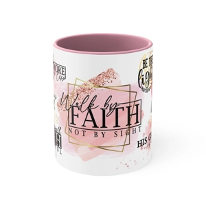 Walk By Faith Accent 11oz Ceramic Coffee Mug Walk By Faith Accent 11oz Ceramic Coffee Mug