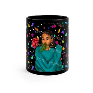 A Rose 11oz Black Ceramic Coffee Mug (watermarks are removed when purchased) A Rose 11oz Black Ceramic Coffee Mug (watermarks are removed when purchased)