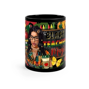 Black Teacher Magic 11oz Black Coffee Mug (watermark removed when purchased) Black Teacher Magic 11oz Black Coffee Mug (watermark removed when purchased)