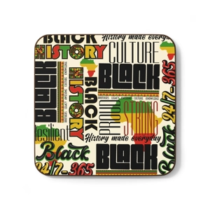 Black History in Color Hardboard Back Coaster, 3.5 Black History in Color Hardboard Back Coaster, 3.5