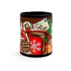 A Note for Santa 11oz Black Ceramic Mug A Note for Santa 11oz Black Ceramic Mug