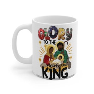 Glory to the King 11oz White Ceramic Coffee Mug (watermarks removed once purchased)