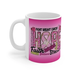 Fight Breast Cancer 11oz Ceramic Coffee Mug